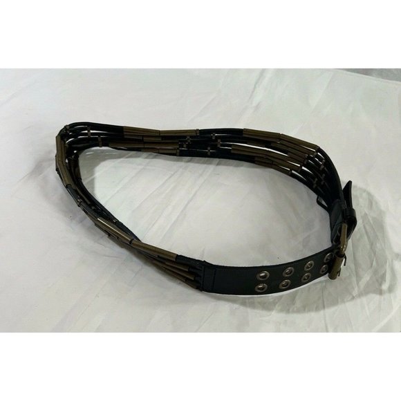 Women's Belt Leather Two Hole Black Brown One Size - Picture 7 of 8